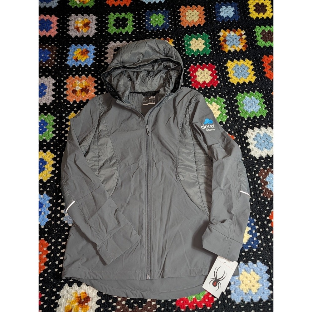 Spyder Powergylyde Jacket Lightweight‎ Polar Gray Women Medium Cloud Systems NWT